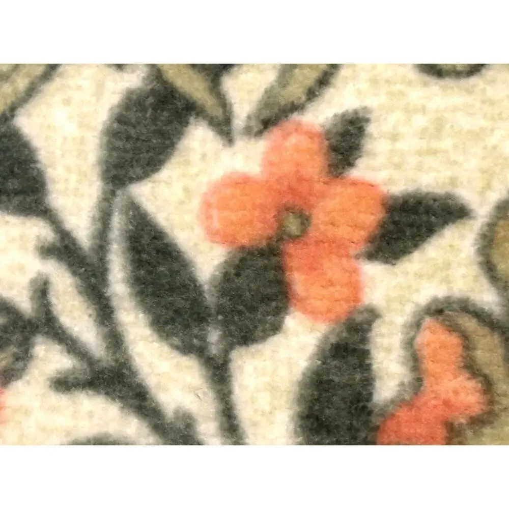 William Morris Co Bath Towel Woodland Weeds Coral Grn 1 Pc Velour NWT